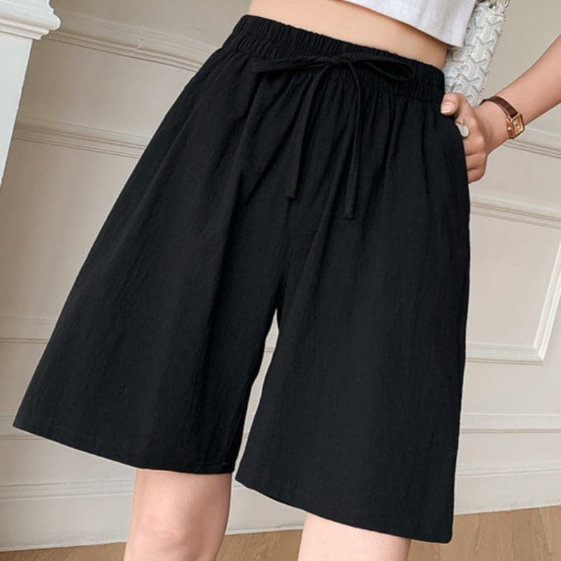 Short femme – Coupe décontractée – Taille élastique – Fibres naturelles respirantes