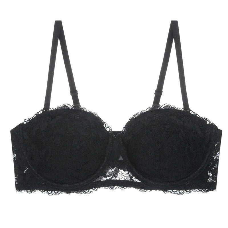 Soutien-gorge balconnet femme – Dentelle raffinée – Armatures – Bretelles réglables