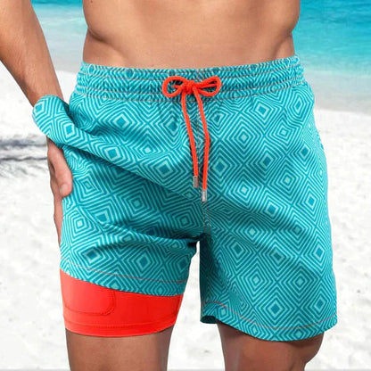 Maillot de bain homme – Tissu respirant séchage rapide – Coupe mi-cuisse – Doublure gainante