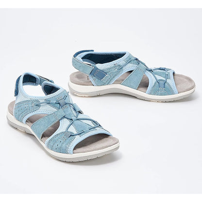 Sandales femme – Bout ouvert – Semelle confort – Bride réglable – Tissu respirant