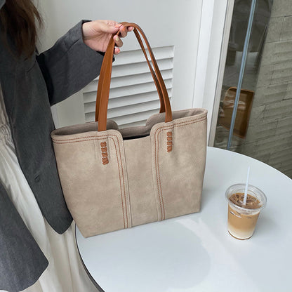 Sac cabas femme – Silhouette structurée – Toucher doux – Grandes anses renforcées