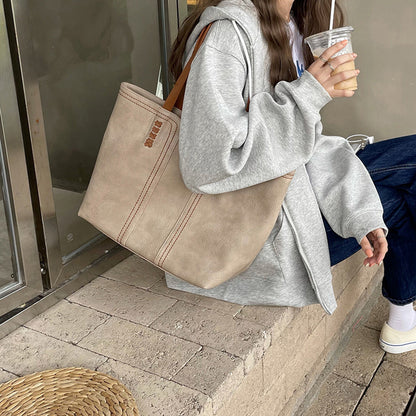 Sac cabas femme – Silhouette structurée – Toucher doux – Grandes anses renforcées