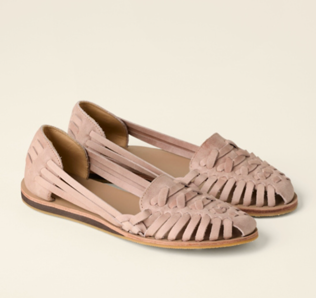 Sandales femme – Bout fermé – Design entrelacé – Bride arrière – Semelle plate