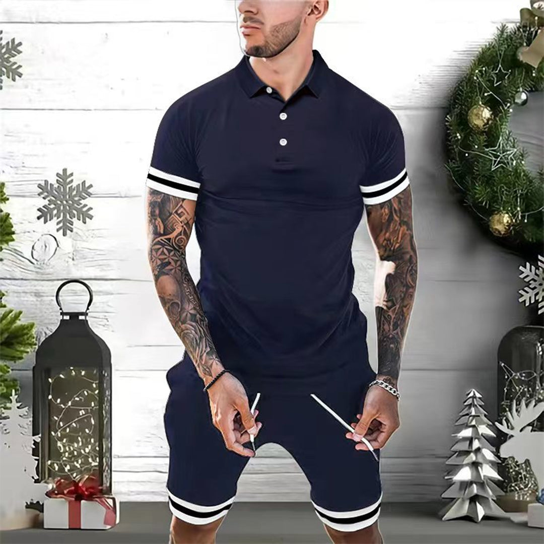 Ensemble polo et short homme – Coupe slim – Style sport décontracté