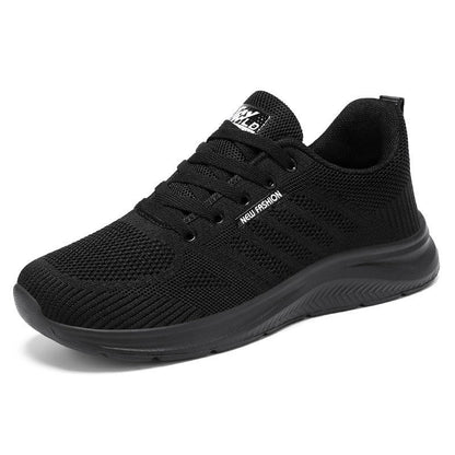 Chaussures de running femme – Tricot respirant – Semelle amortissante – Lacets ajustables