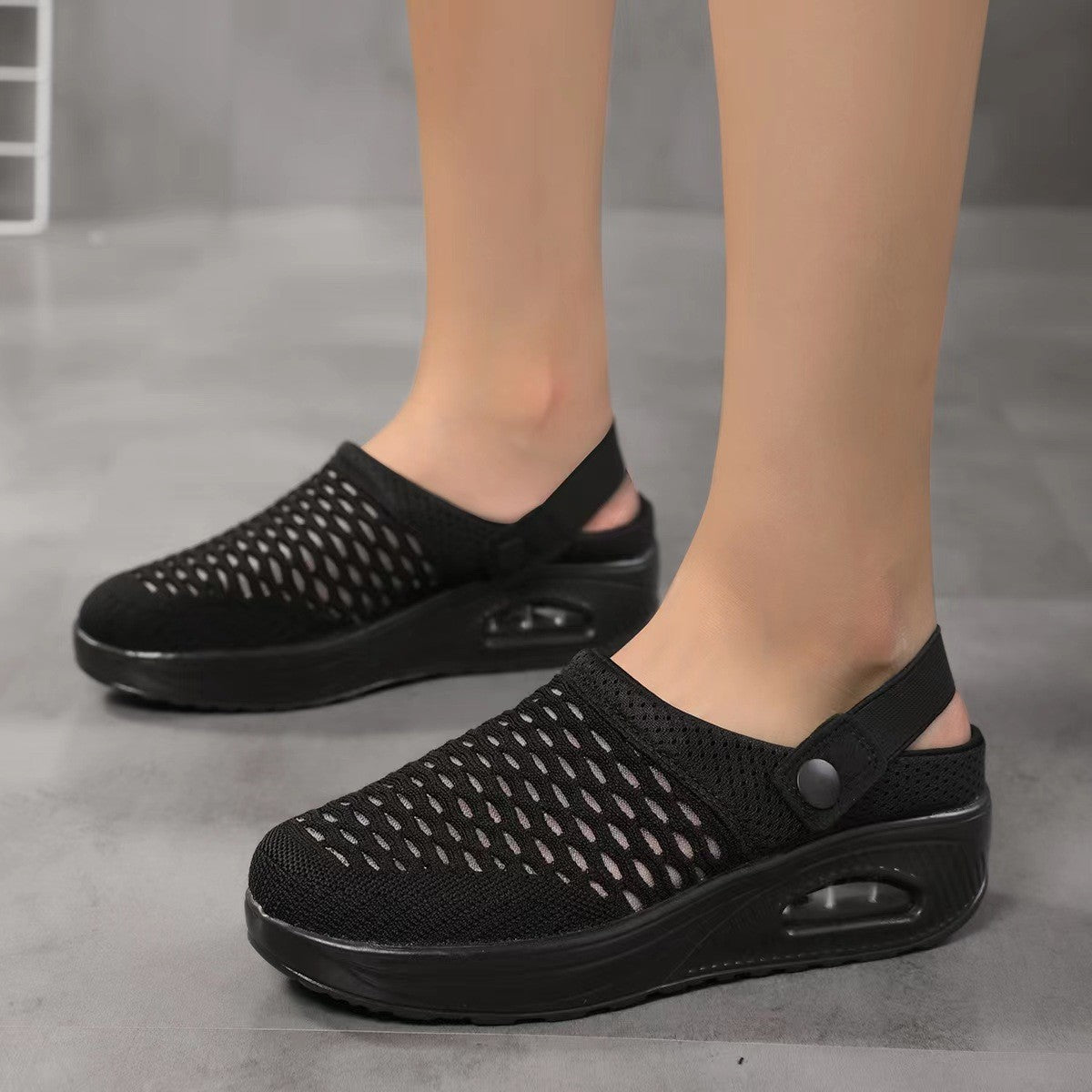 Sandales femme – Enfilage facile – Semelle amortissante – Maintien talon