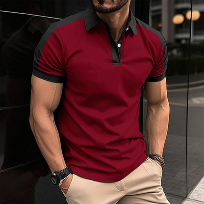 Polo homme – Coupe slim – Fibres naturelles – Col et manches contrastés