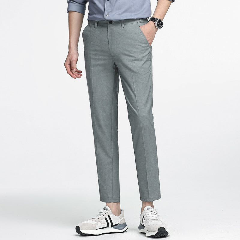 Men's Cropped Pants – Slim fit – Lightweight breathable fabric – Chic casual style