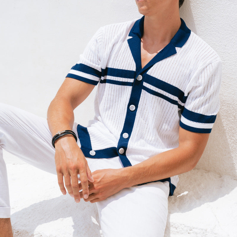 Polo homme – Coupe régulière – Maille douce respirante – Manches courtes boutonnières