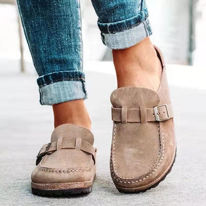 Sandales Mules Femme – Bout Fermé – Talon Bas – Style Décontracté