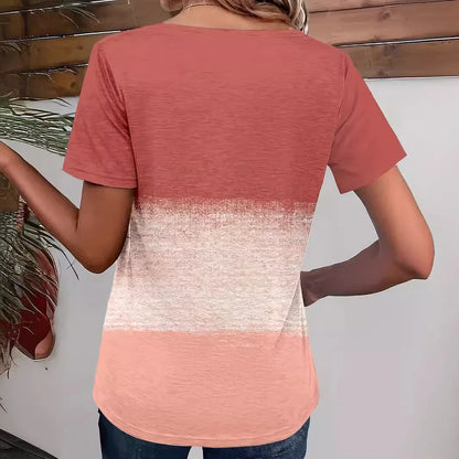 Haut femme à manches courtes – Encolure carrée – Coupe fluide – Coton léger