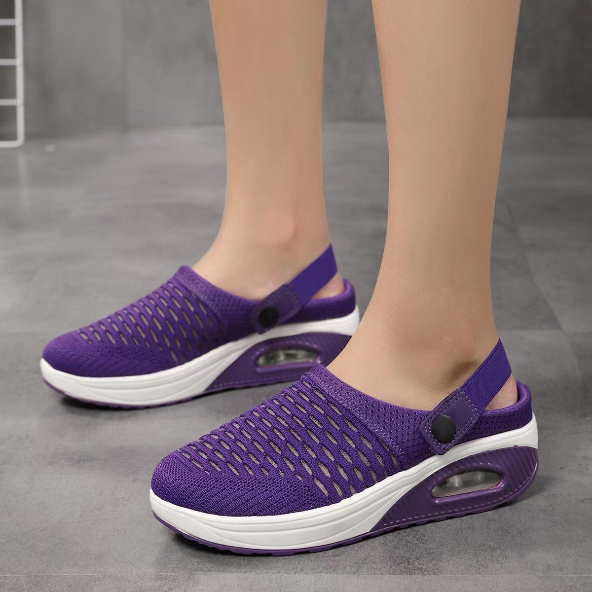 Sandales femme – Enfilage facile – Semelle amortissante – Maintien talon