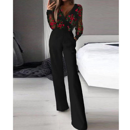 Combinaison Femme – Coupe Ajustée – Encolure Asymétrique – Jambes Larges Élégantes