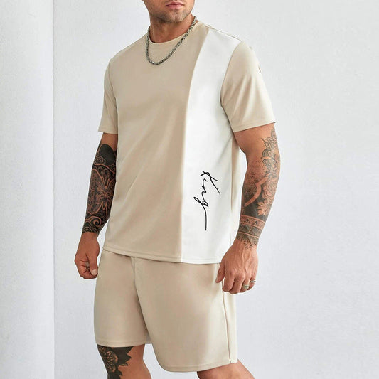 Ensemble Homme 2 Pièces – Tissu Respirant – Coupe Relax – Haut Manches Courtes & Short