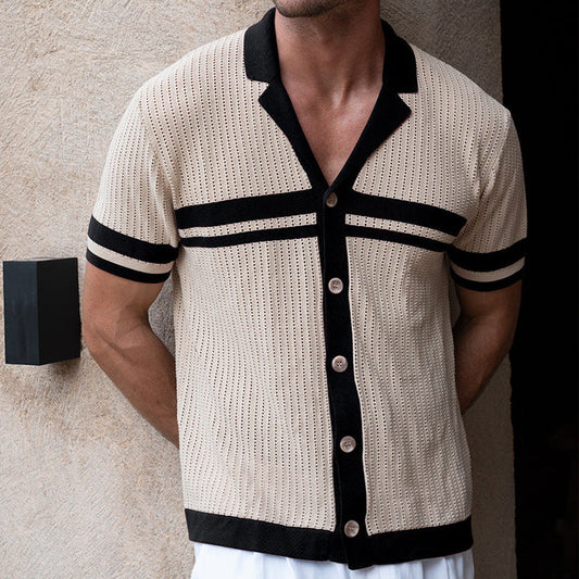 Polo homme – Coupe régulière – Maille douce respirante – Manches courtes boutonnières