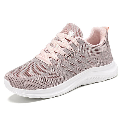 Chaussures de running femme – Tricot respirant – Semelle amortissante – Lacets ajustables