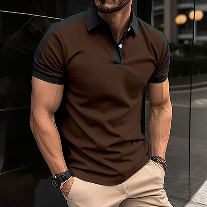 Polo homme – Coupe slim – Fibres naturelles – Col et manches contrastés