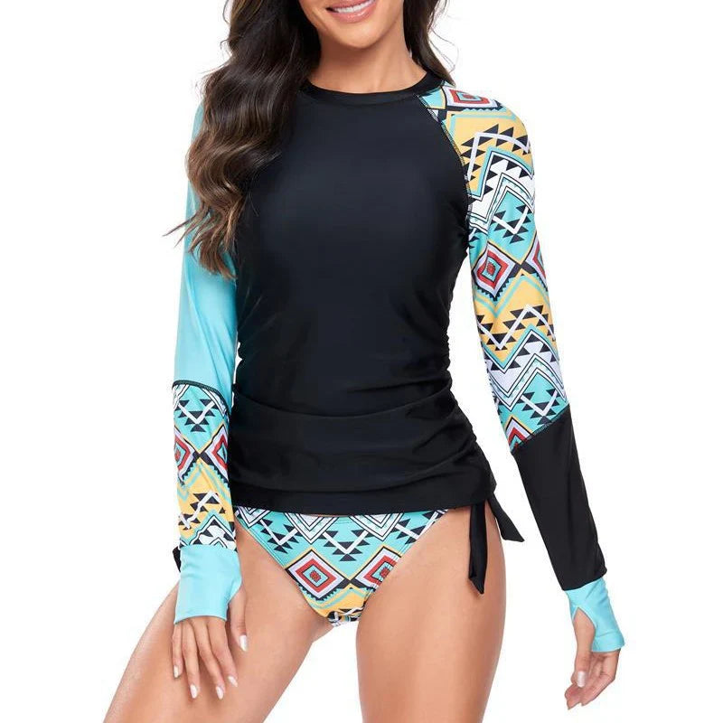 Combinaison de surf femme – Manches longues – Coupe ajustée – Séchage rapide – Anti-UV