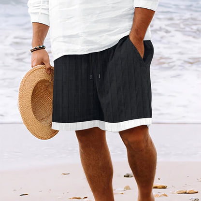 Men's swim shorts – Relaxed fit – Breathable fabric – Elastic waistband with drawstring