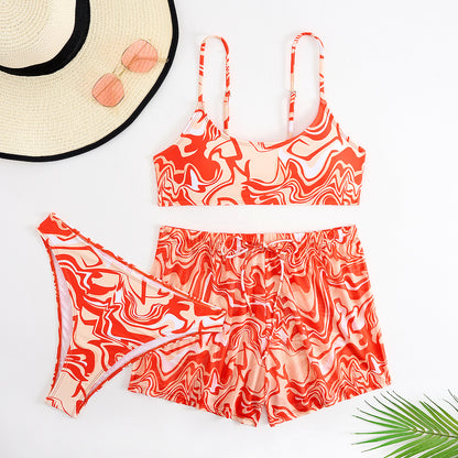 Maillot de bain femme 2 pièces – Brassière ajustable – Short taille haute confortable
