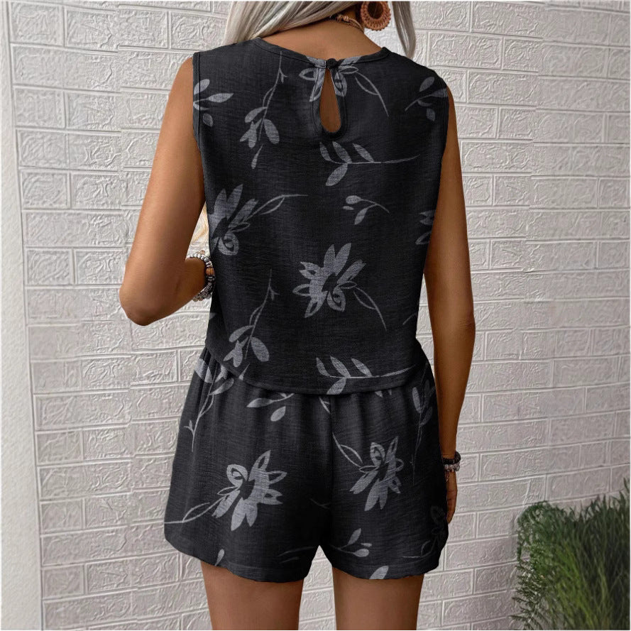 Ensemble Femme – Débardeur et Short Taille Haute – Coupe Décontractée – Tissu Respirant