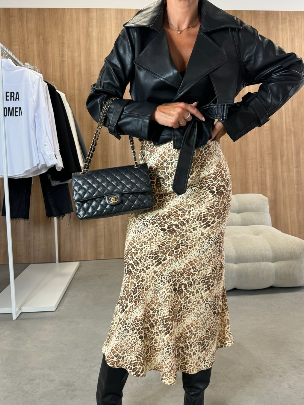 Jupe midi femme – Taille haute – Coupe ajustée évasée – Tissu coton imprimé