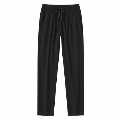 Pantalon femme – Coupe décontractée – Coton – Taille élastique avec cordon – Longueur cheville