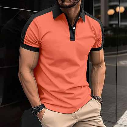 Polo homme – Coupe slim – Fibres naturelles – Col et manches contrastés