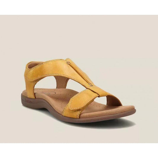Sandales Compensées Femme – Tige T-Bar – Semelle Rembourrée – Fermeture Velcro