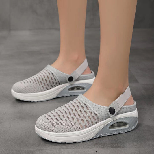 Sandales femme – Enfilage facile – Semelle amortissante – Maintien talon