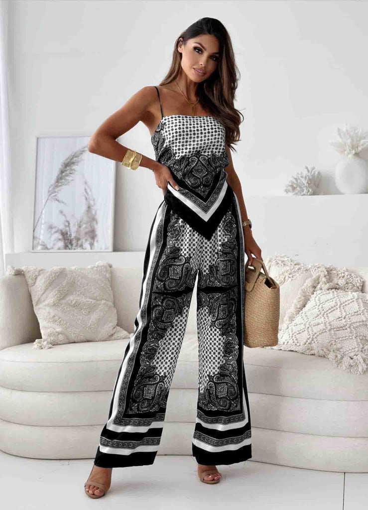 Ensemble deux pièces femme – Coupe fluide – Bretelles fines – Tissu luxe respirant