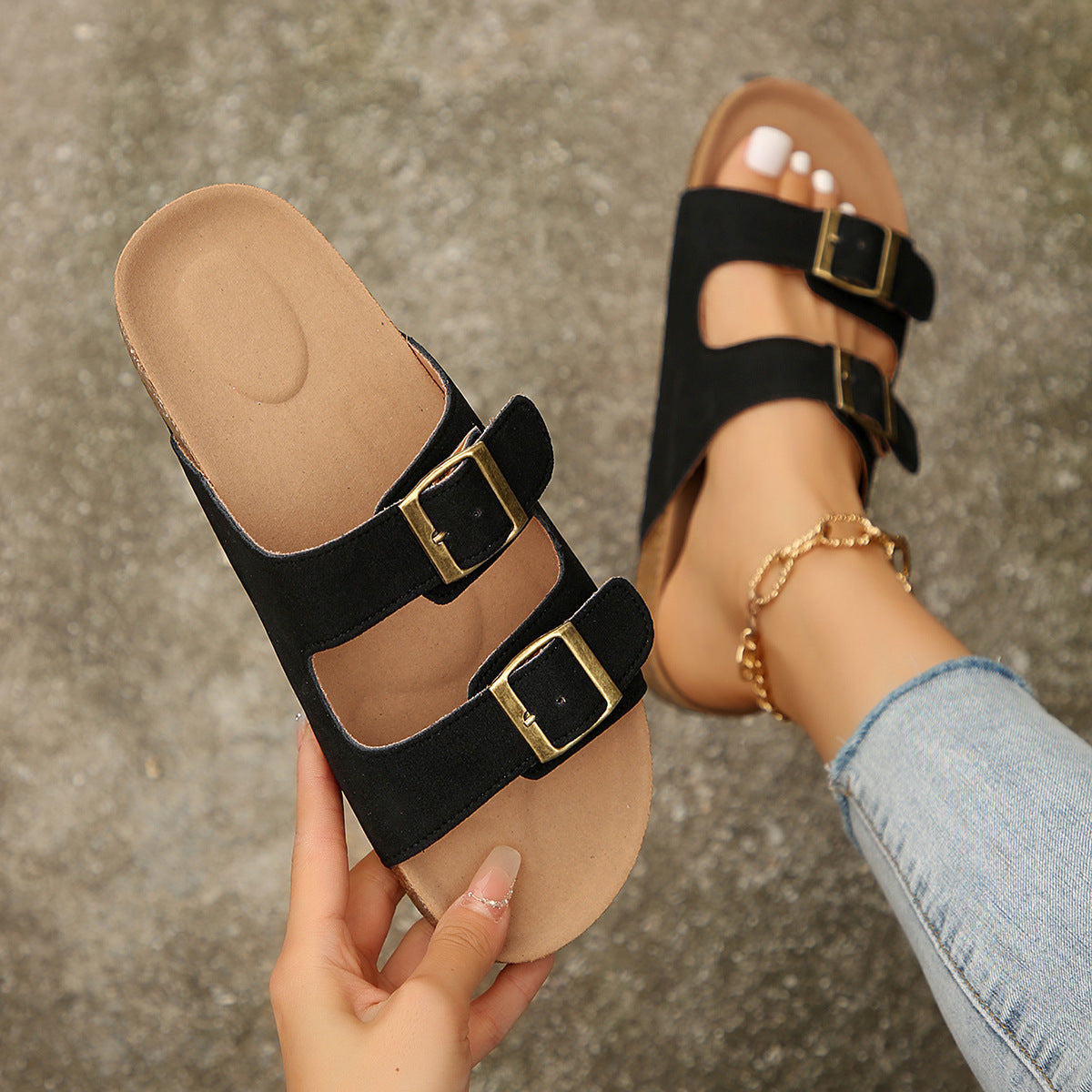 Sandales femme – Bout ouvert – Brides réglables – Semelle confort – Style décontracté
