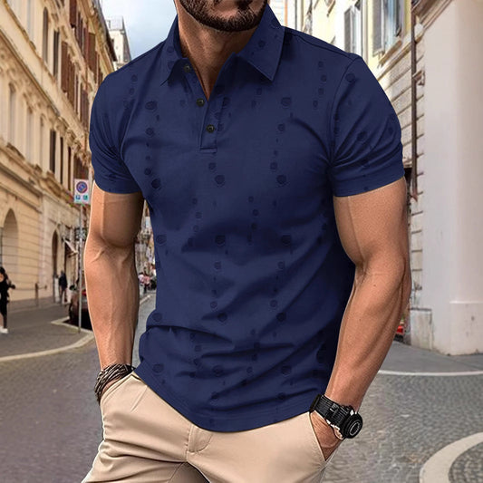 Polo homme – Coupe slim – Design effet usé