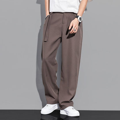 Pantalon homme – Coupe décontractée – Jambe droite – Tissu léger respirant