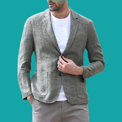 Blazer for men – Slim fit – Breathable fabric – One-button closure – Classic lapel