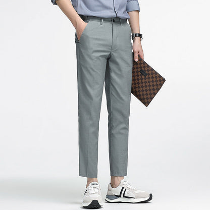 Men's Cropped Pants – Slim fit – Lightweight breathable fabric – Chic casual style