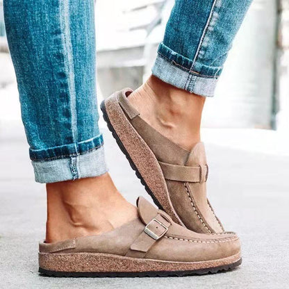 Sandales Mules Femme – Bout Fermé – Talon Bas – Style Décontracté