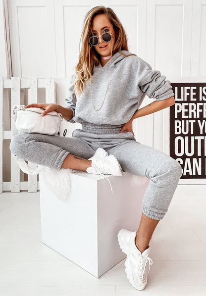 Women's Tracksuit – Loose Fit – Drawstring Hood – Elasticated Bottoms