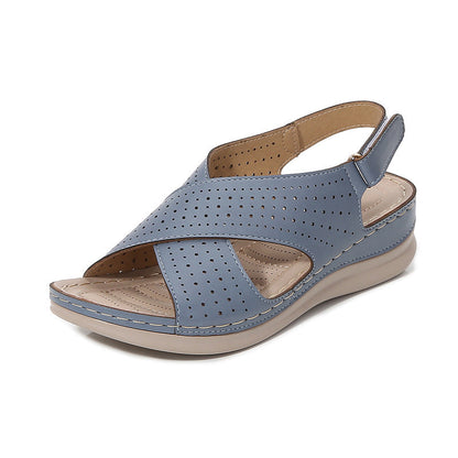 Sandales femme – Semelle confort – Brides croisées – Bride arrière réglable – Aérée