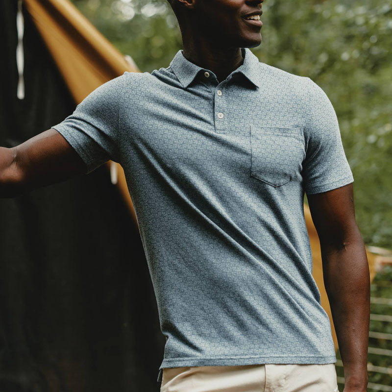Polo homme – Coupe classique – Tissu respirant – Manches courtes – Poche poitrine