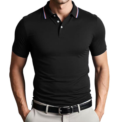 Polo pour homme - Coupe ajustée - Tissu doux et respirant - Manches courtes élégantes