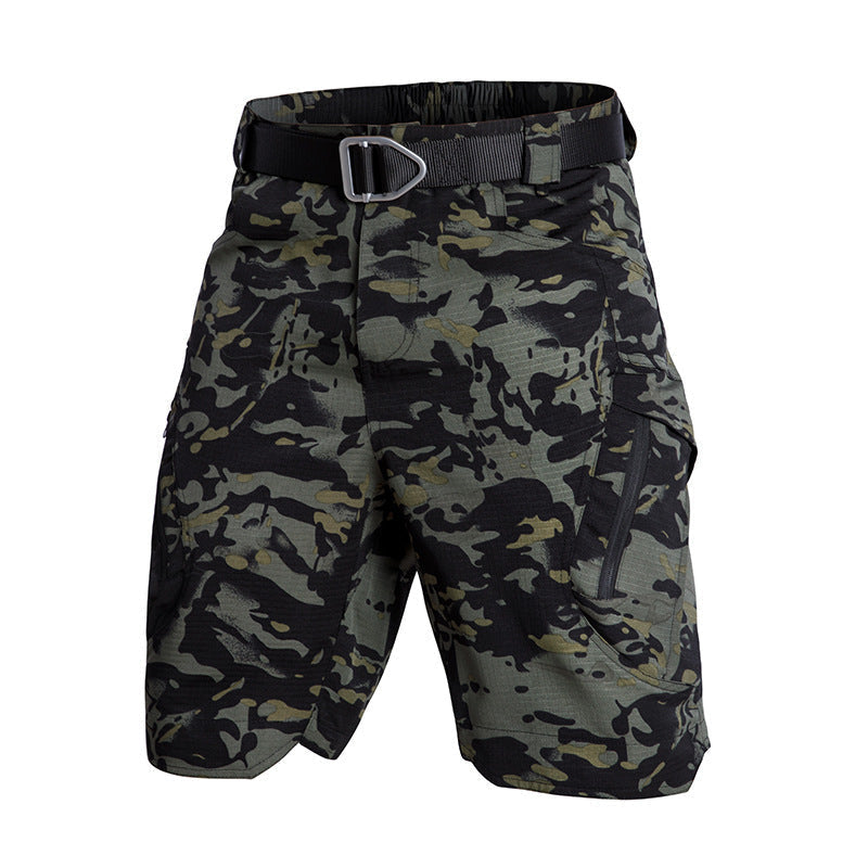Short cargo femme – Coupe décontractée – Taille élastique – Poches zippées – Tissu respirant