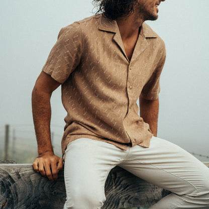 Men's shirt – Relaxed fit – Short sleeves – Breathable patterned fabric