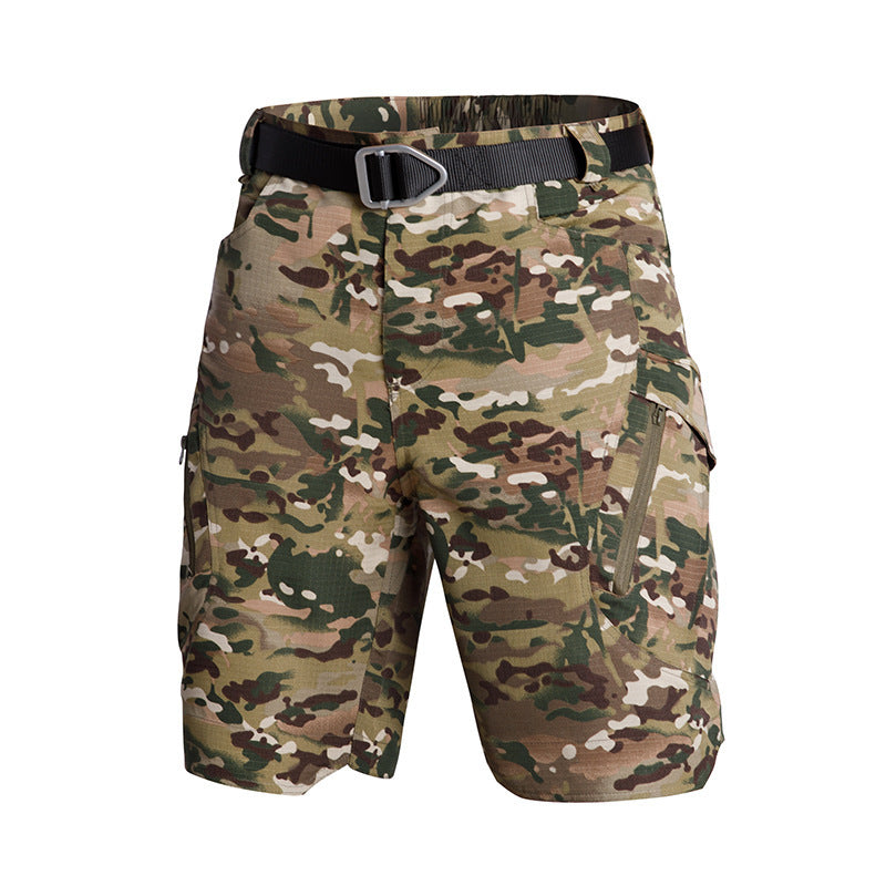 Short cargo femme – Coupe décontractée – Taille élastique – Poches zippées – Tissu respirant