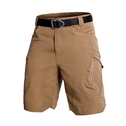 Short cargo femme – Coupe décontractée – Taille élastique – Poches zippées – Tissu respirant