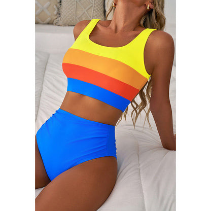 Bikini femme – Coupe sport – Maintien optimal – Taille haute couvrante – Séchage rapide