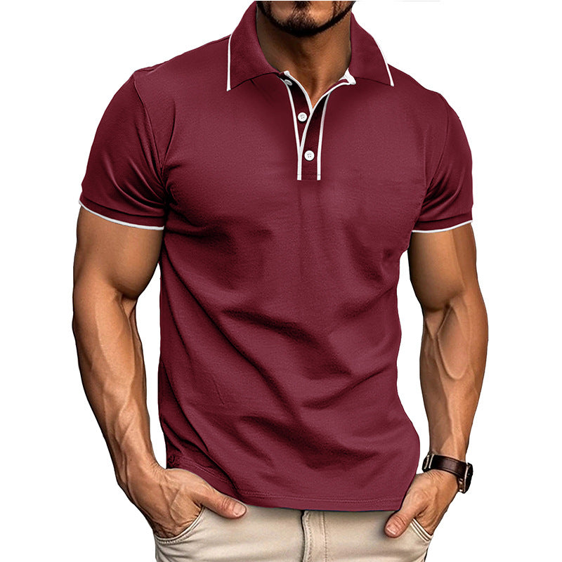 Polo homme – Coupe athlétique – Coton mélangé – Manches courtes casual