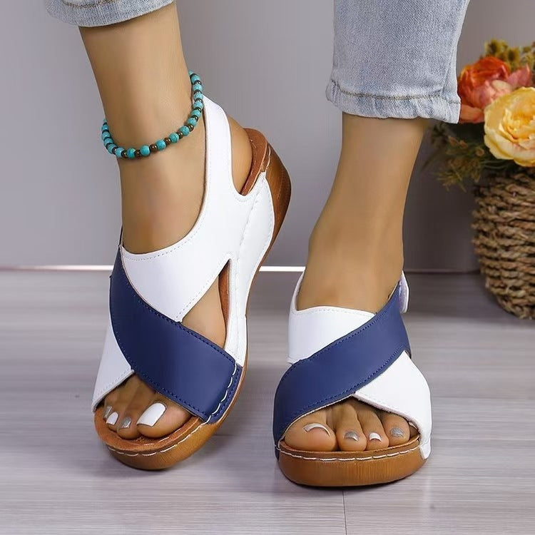 Sandales femme – Bout ouvert – Bride croisée – Confort léger respirant