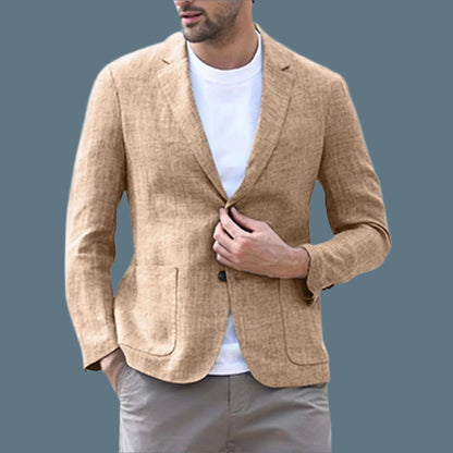 Blazer for men – Slim fit – Breathable fabric – One-button closure – Classic lapel