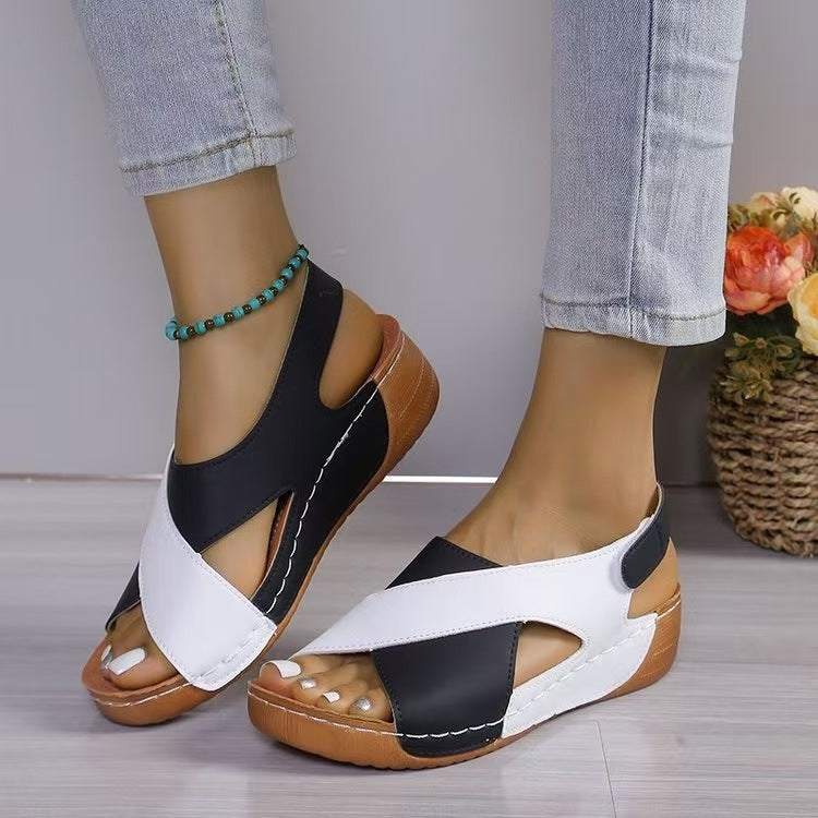 Sandales femme – Bout ouvert – Bride croisée – Confort léger respirant